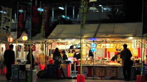 The okonomiyaki tent gets my attention as I contemplate what is for dinner