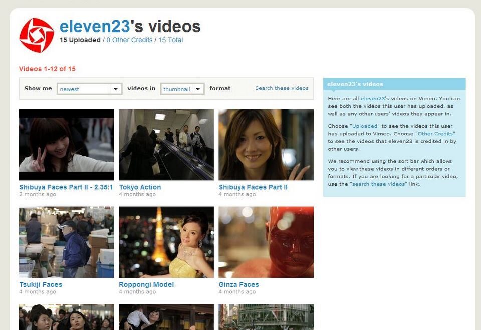 eleven23 on vimeo showing great scenes of Tokyo