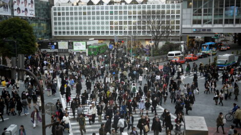 You too could be sitting here in Starbucks looking over Shibuya Crossing.