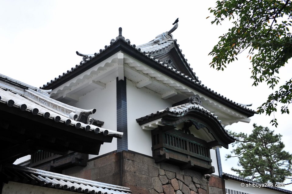 Close-up of a castle gatehouse roof