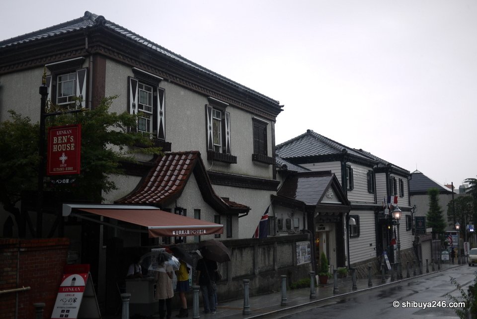 Two-storey wooden Western-style houses along a street