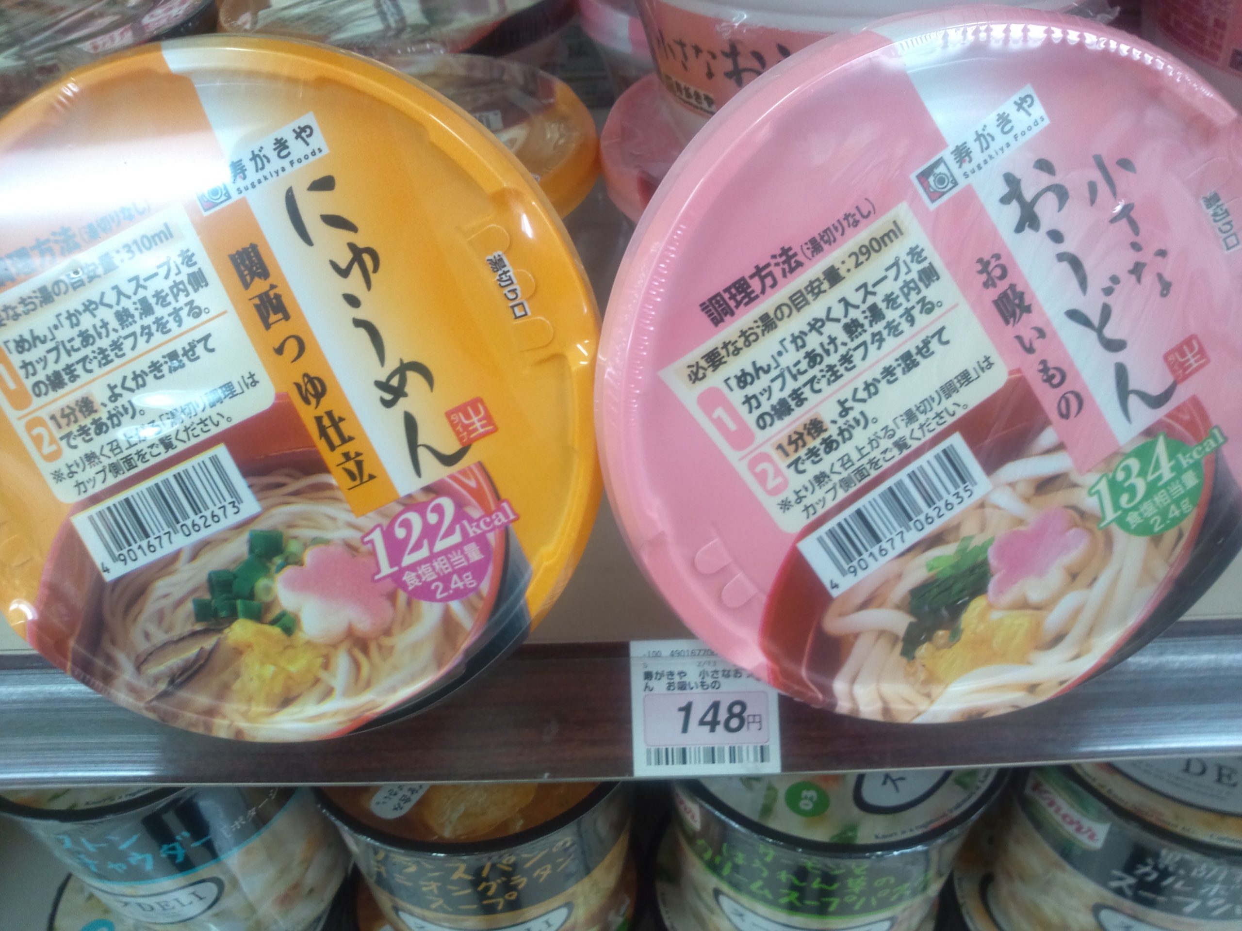 Small sized “nyu-men(hot somen” and “udon”.