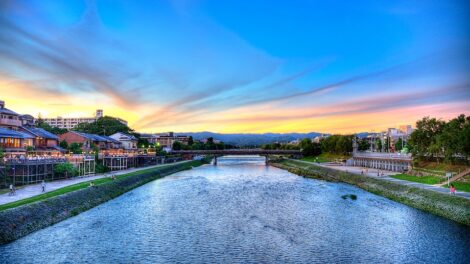 Kyoto Sunset - Kamogawa River