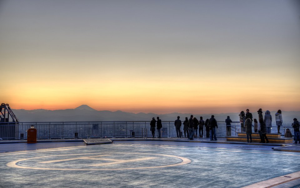 Helipad takeoff ready and waiting